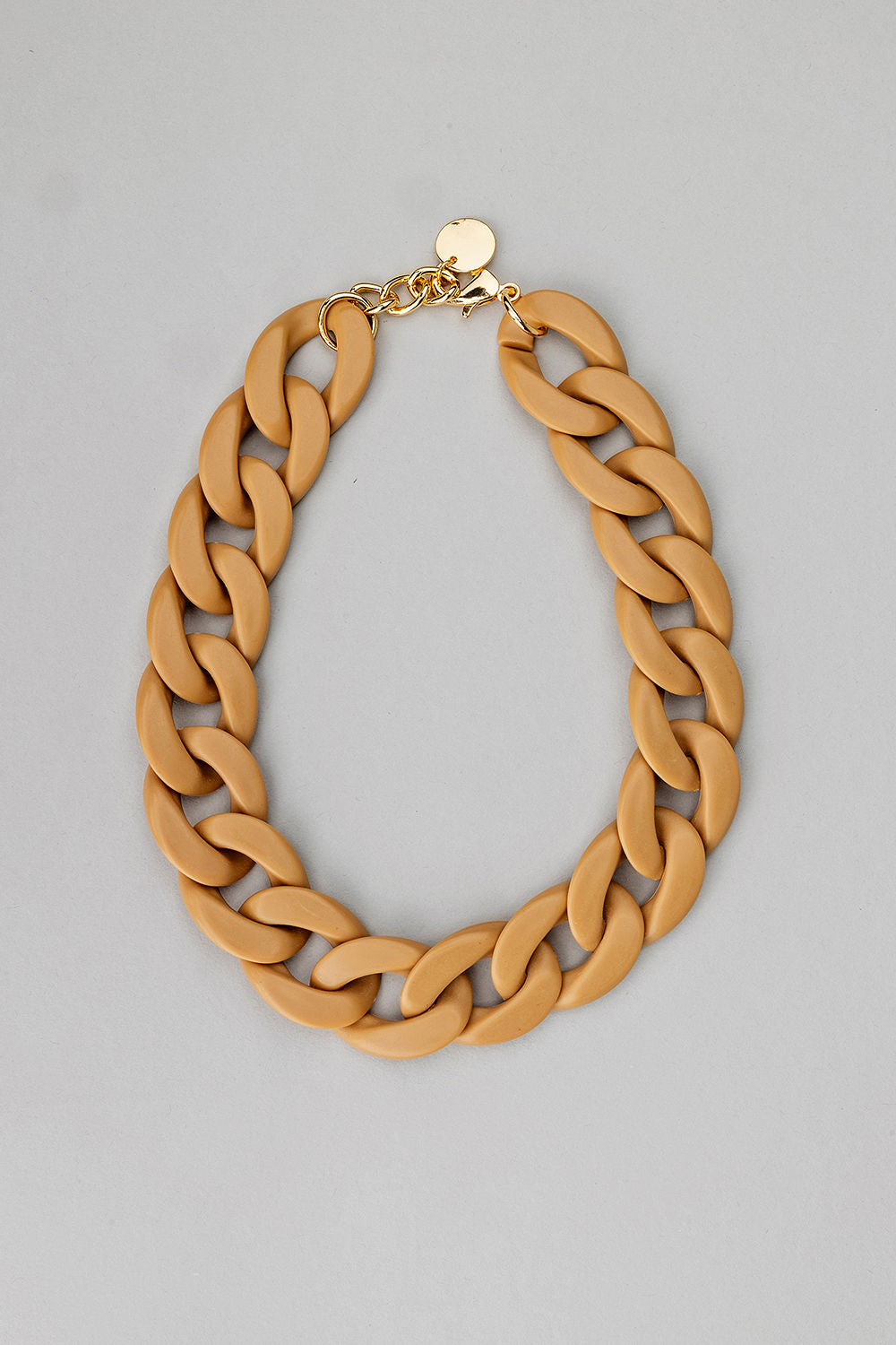 Big Chain Necklace Beige Mat