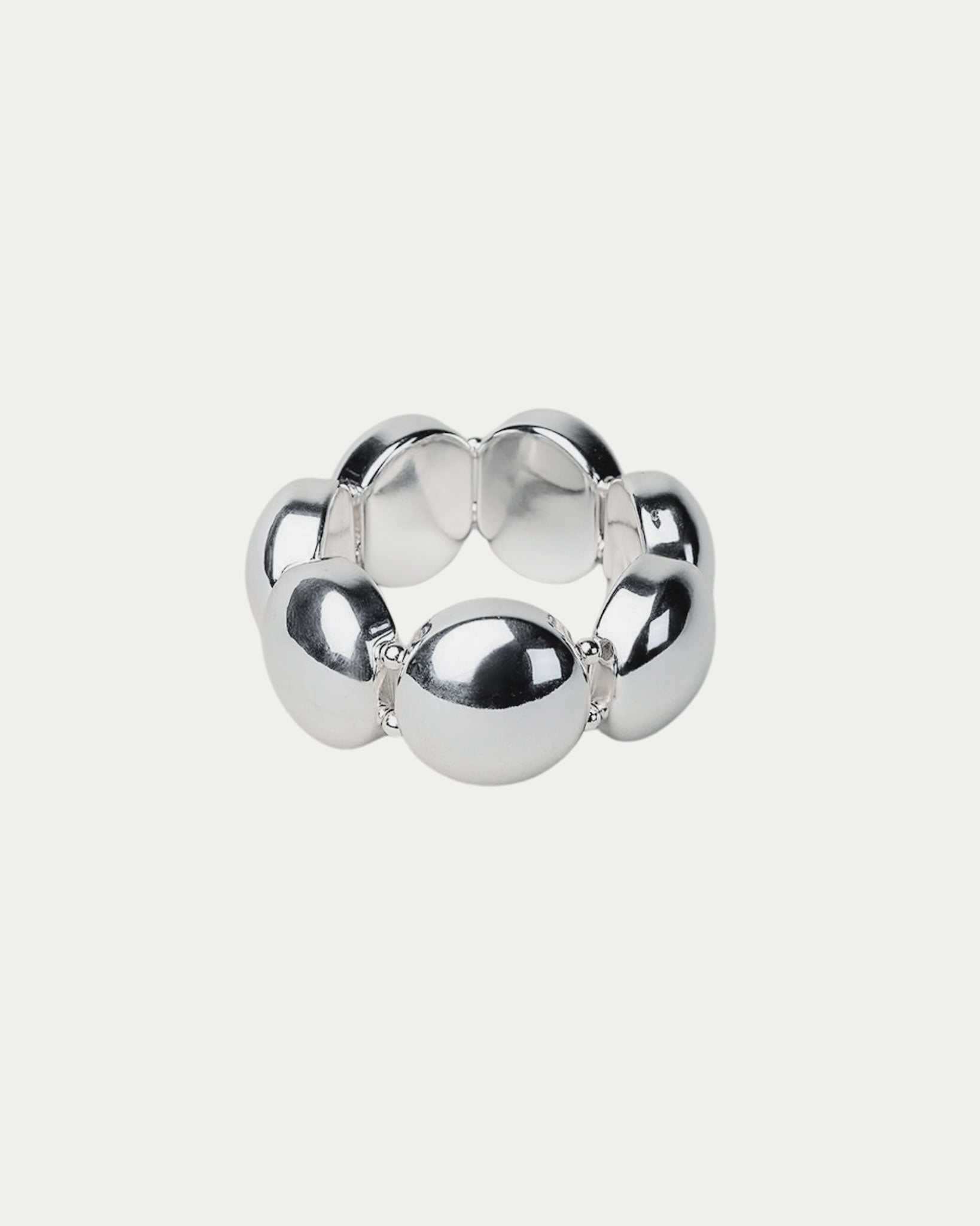 Big Elastic Bracelet Silver