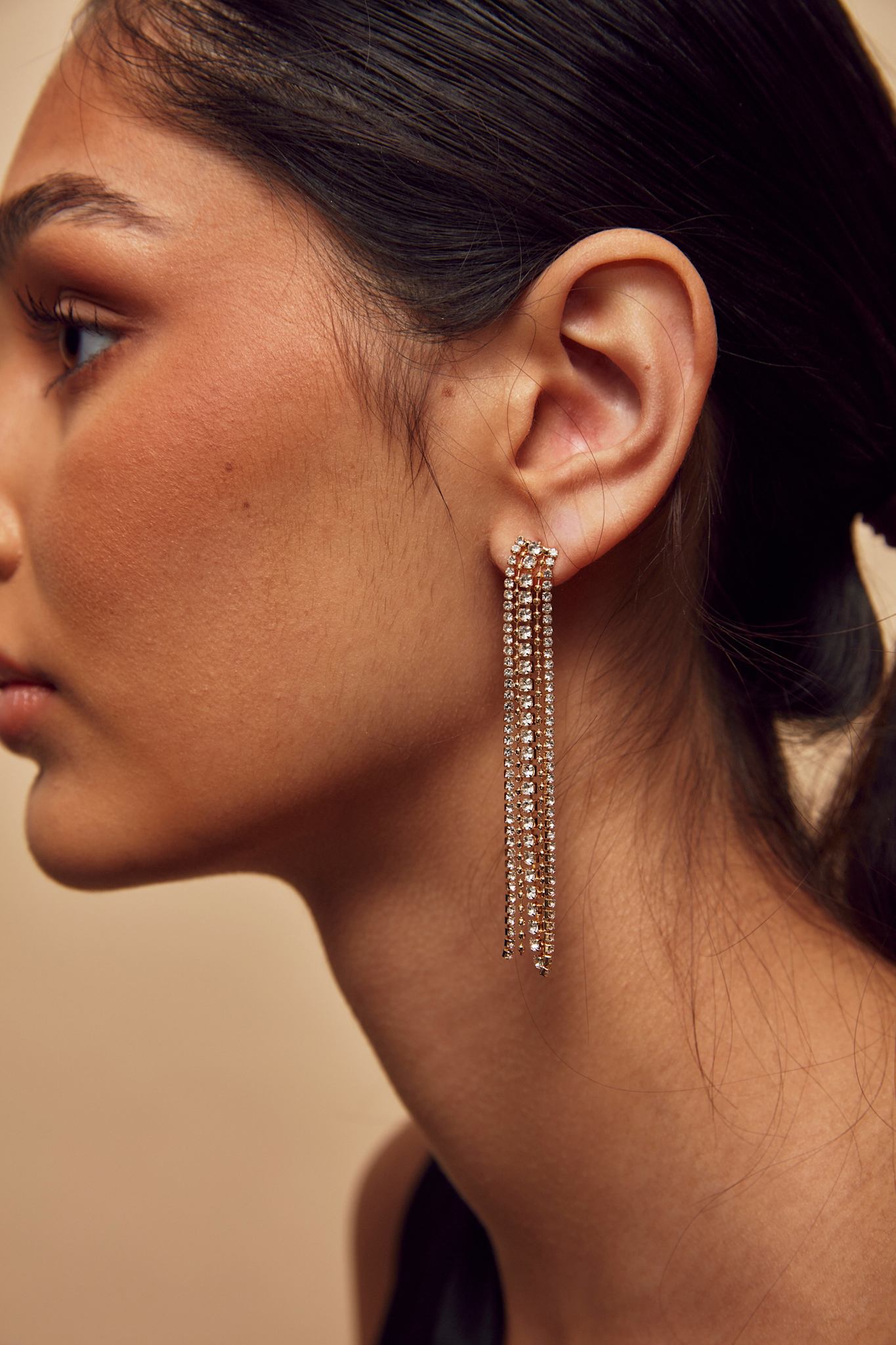 Strass Earrings Silver Paris