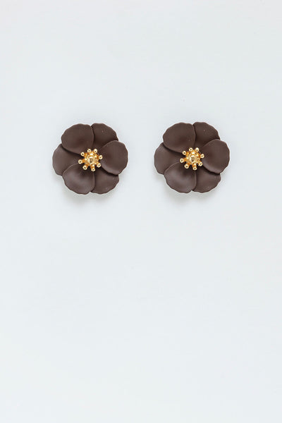 Flower Small Clip on Earrings