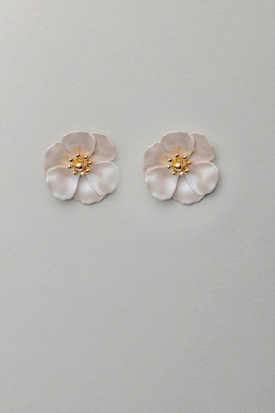 Flower Small Clip on Earrings