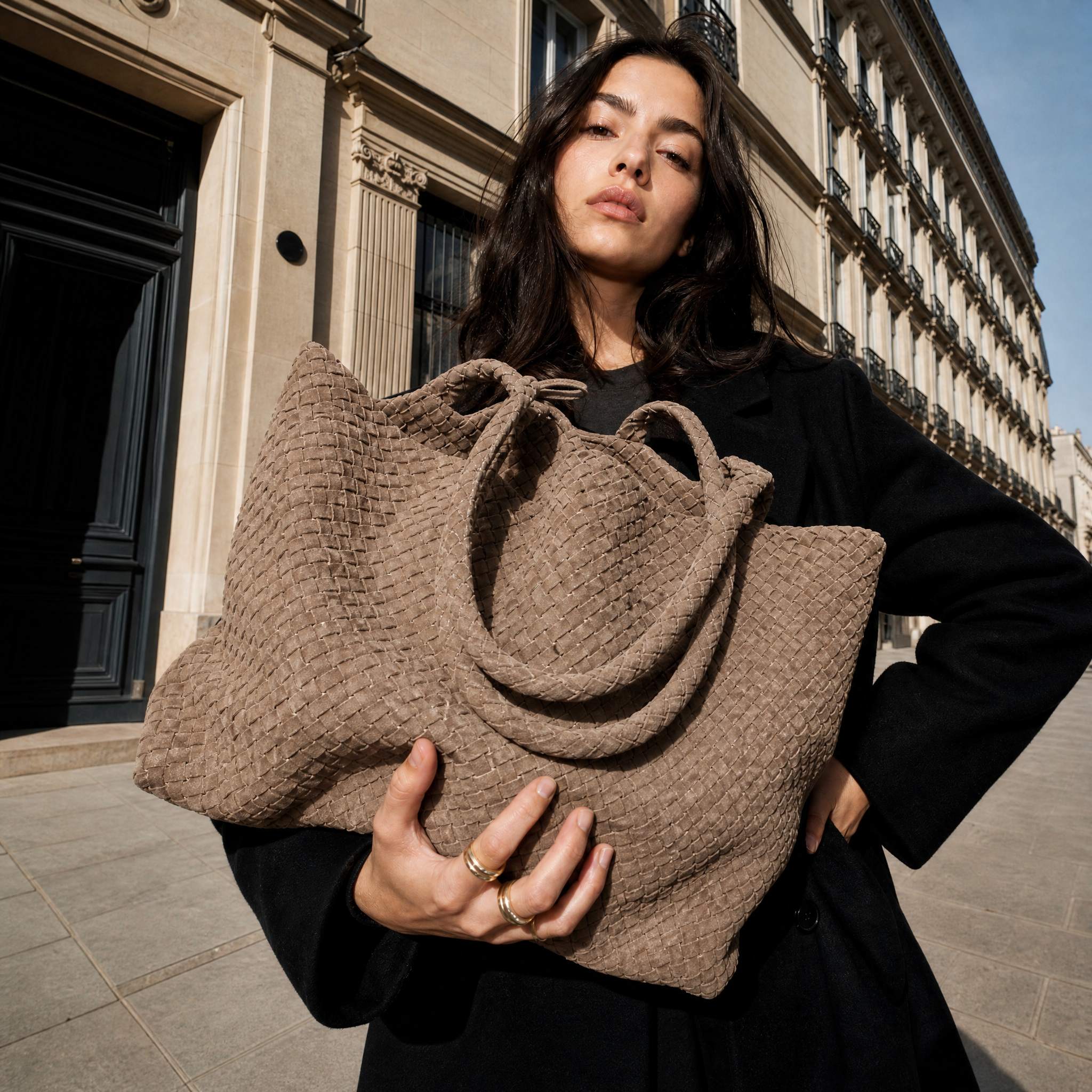 Mia Suede Soft Square Bag