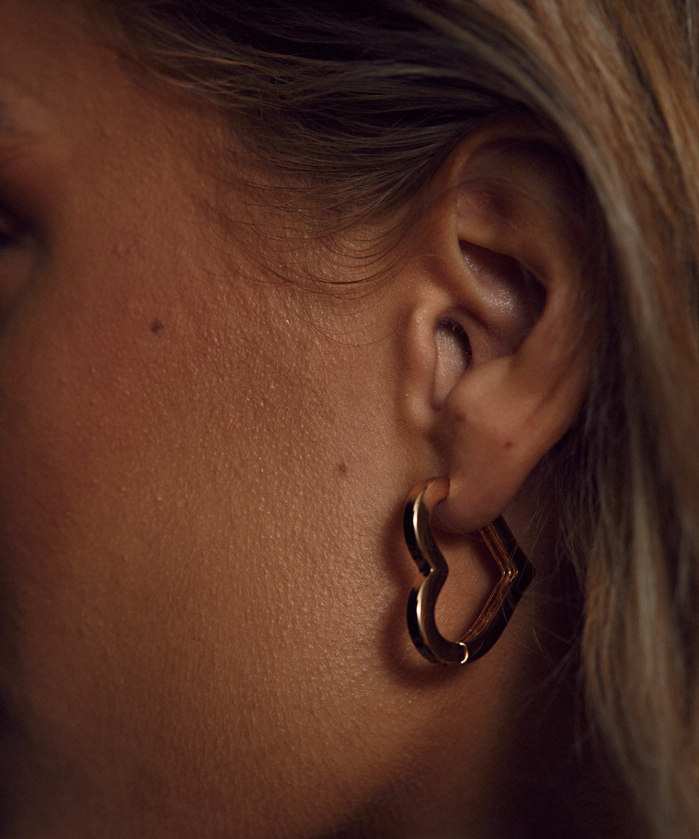 Heart Earrings Gold
