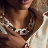 Big Chain Necklace w Gold