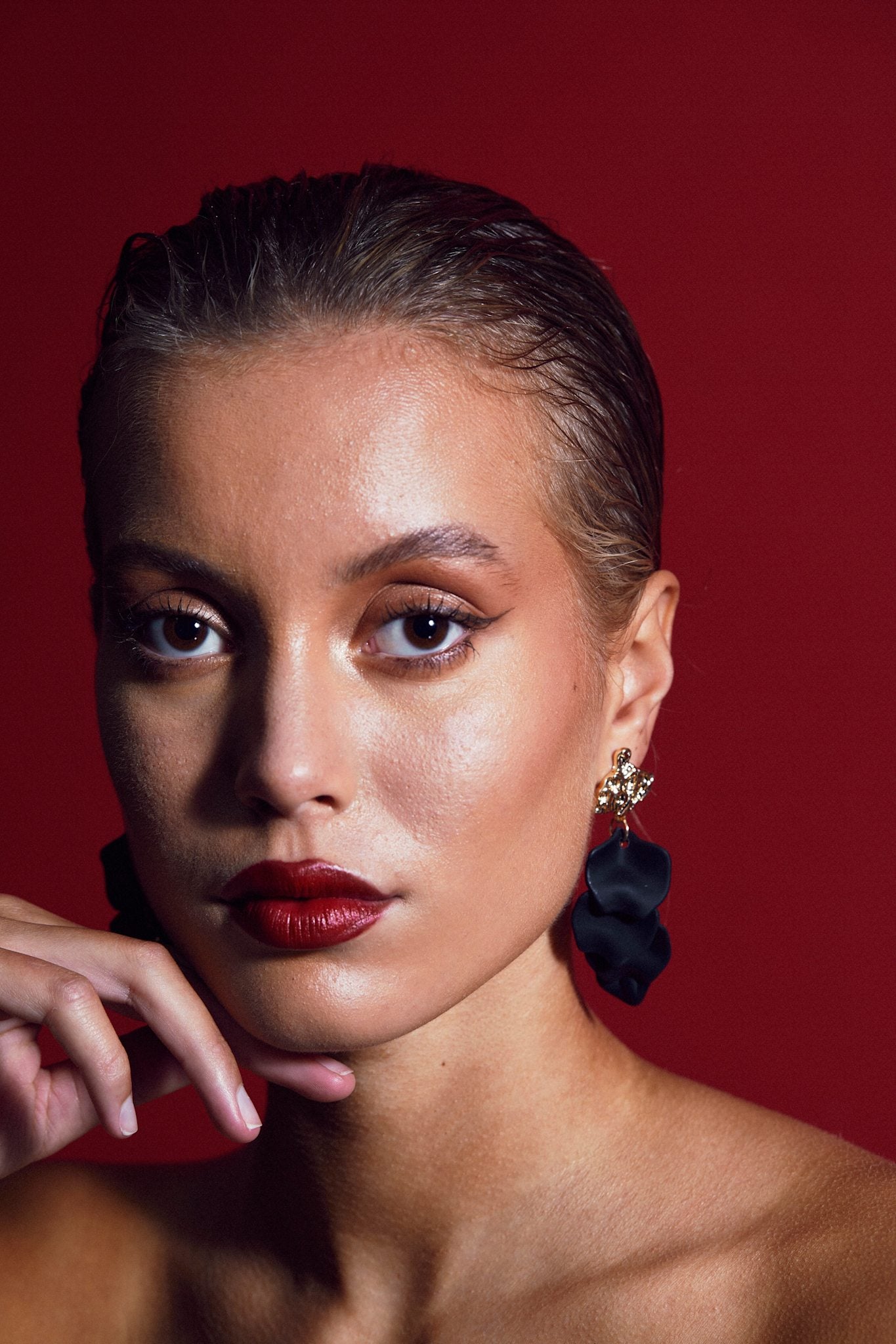 Hammered Leaf Earrings