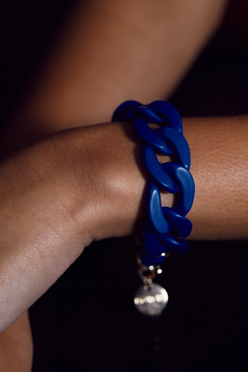 Big Chain Bracelet Strong Blue