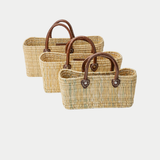 Straw Bag Square Low Large
