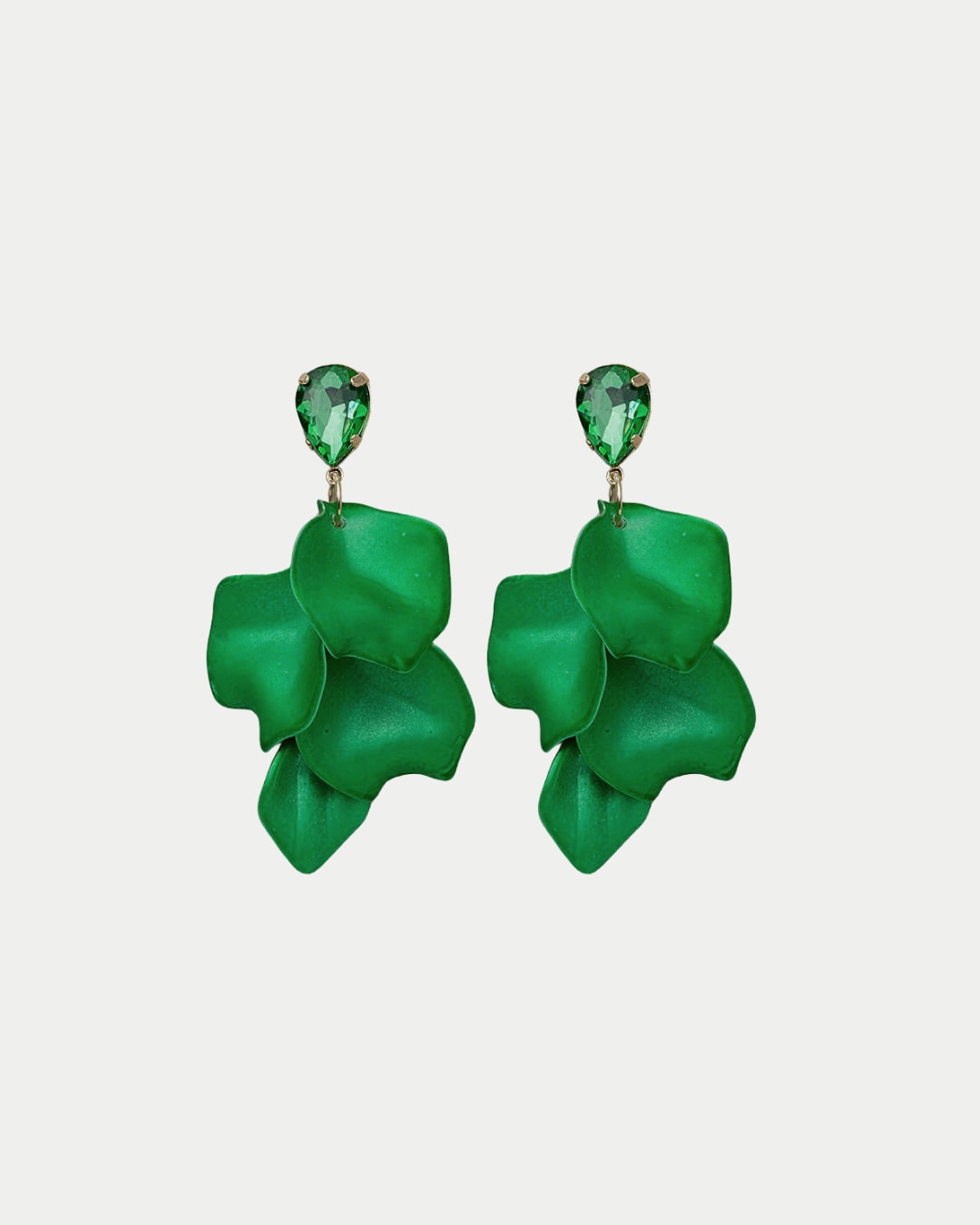 Leaf Earrings 4 leaves Cz