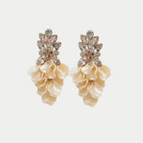 Leaf Big Stone Earrings