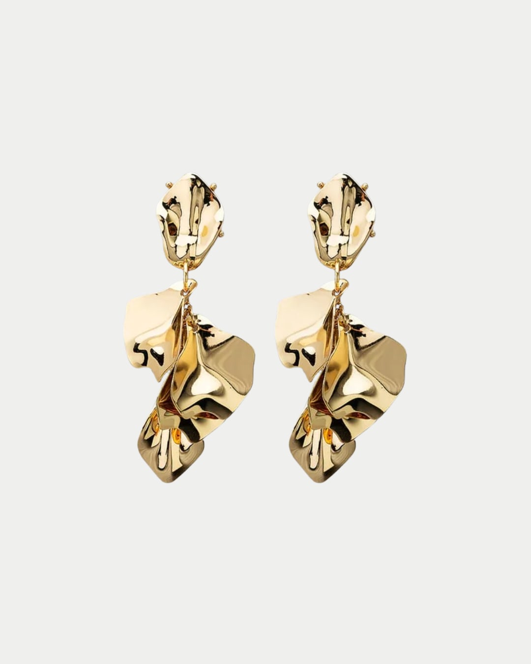 Leaf Earrings Metallic