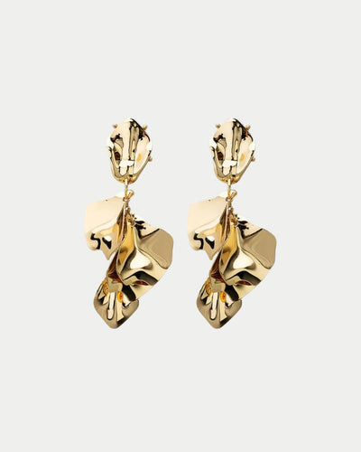 Leaf Earrings Metallic