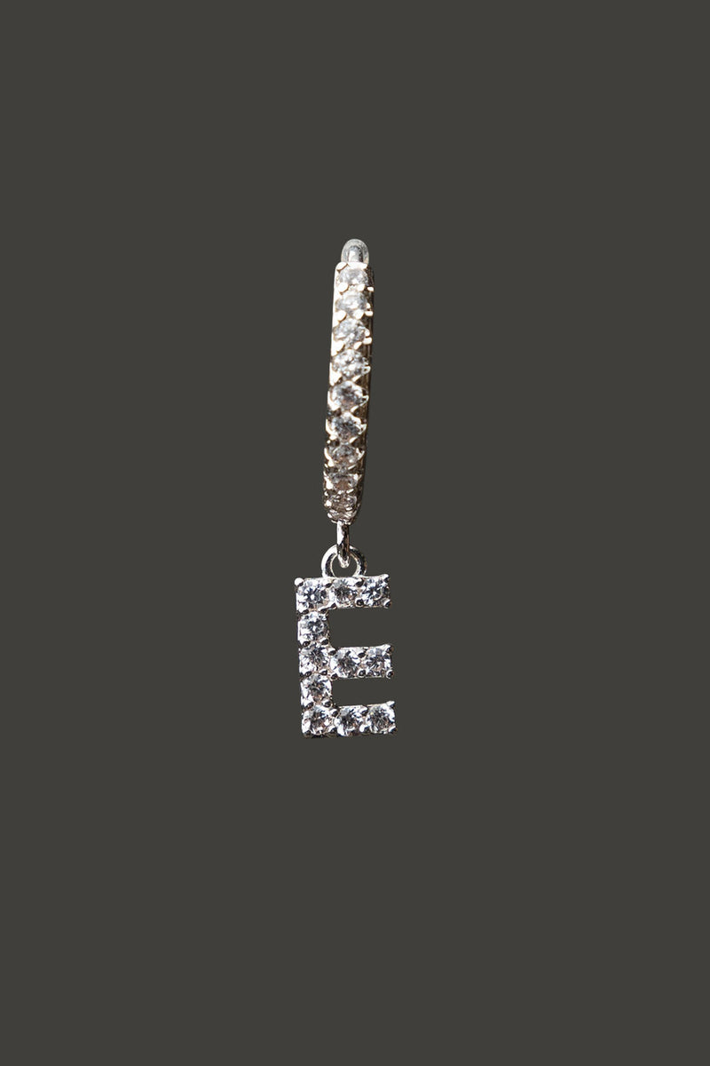 E Earring Silver