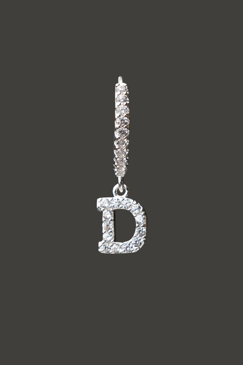 D Earring Silver