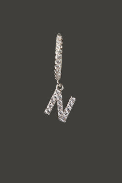 N Earring Silver