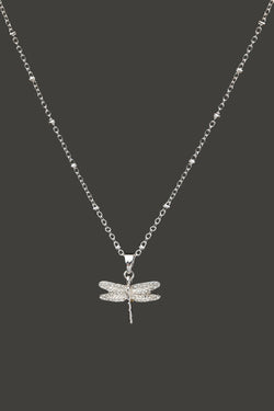 Dragonfly Necklace Silver