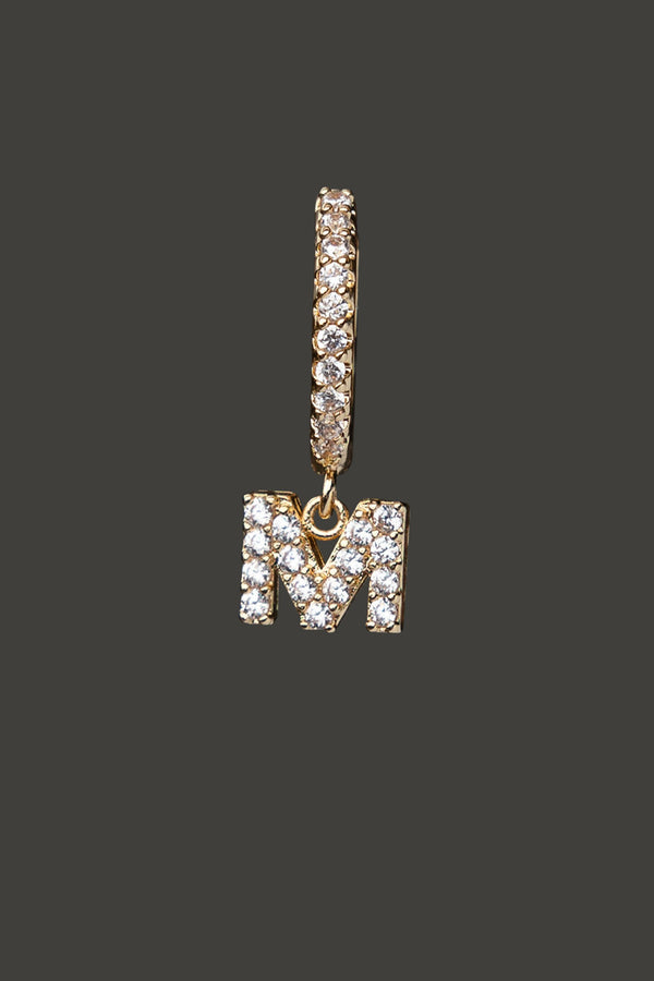 M Earrings Gold