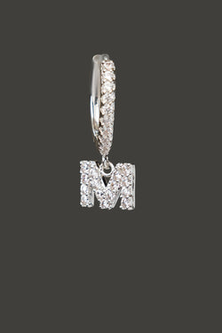 M Earring Silver