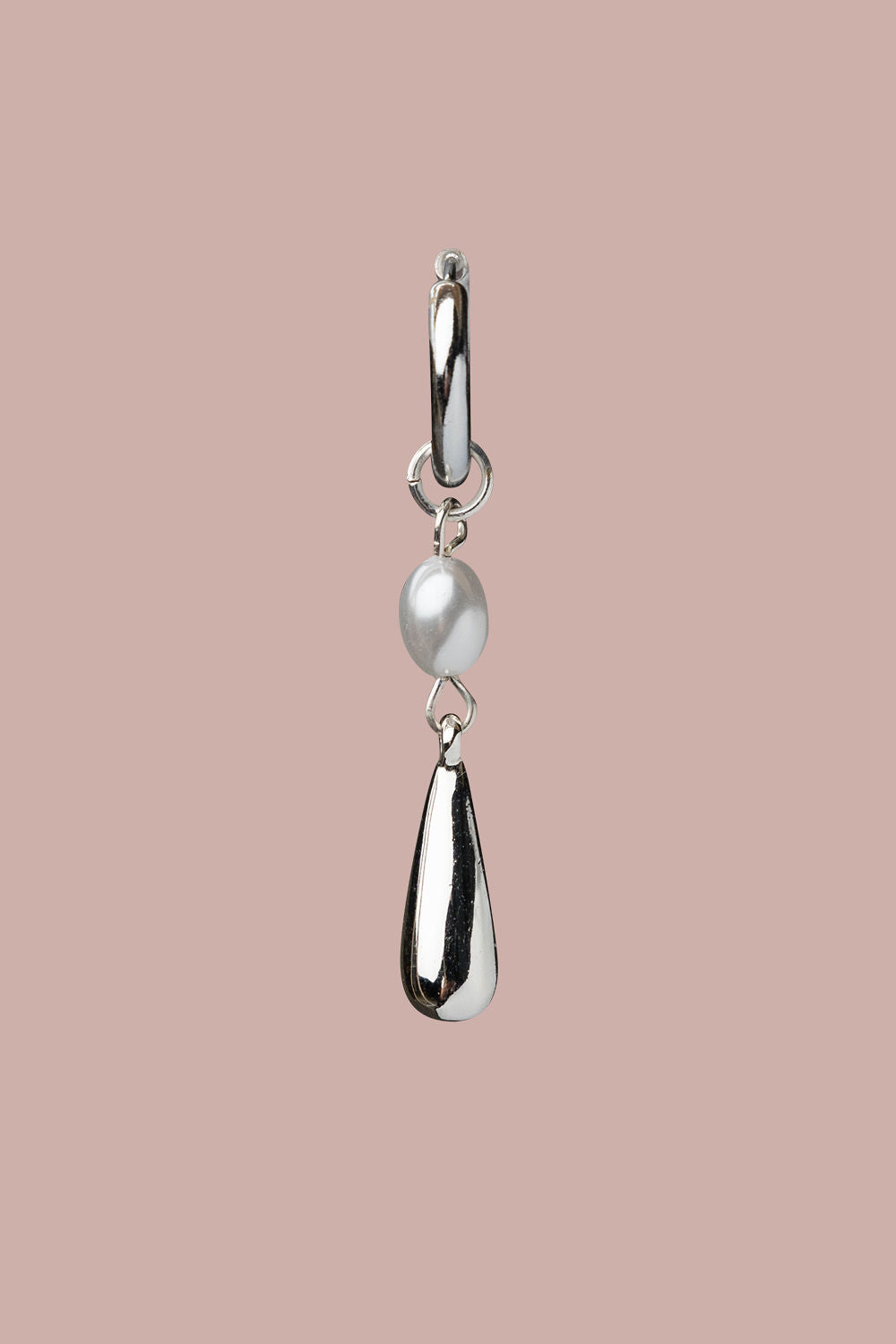 Pearl Drop Earrings Silver