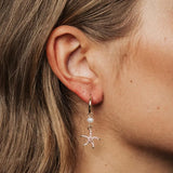 Starfish Hoops Pink/ Pearl