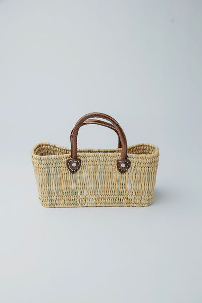 Straw Bag Square Low Small