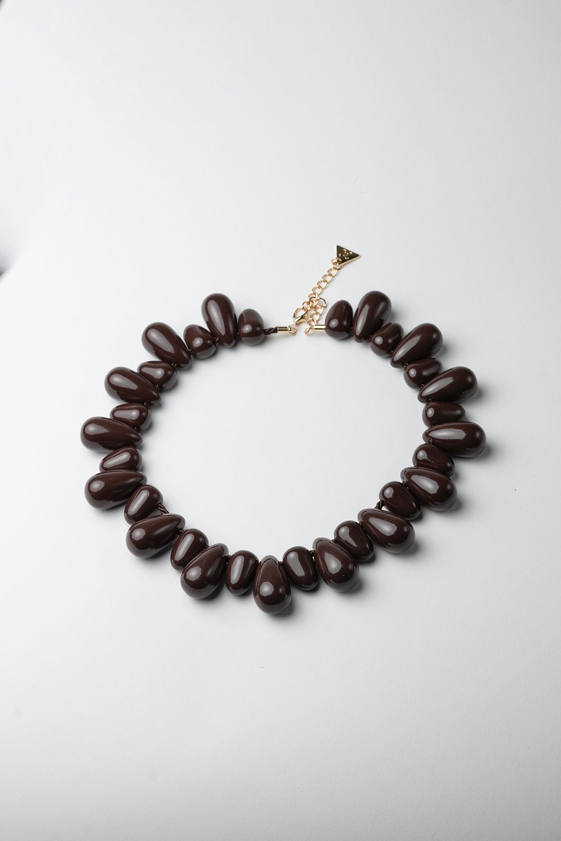Zina Big Necklace Brown