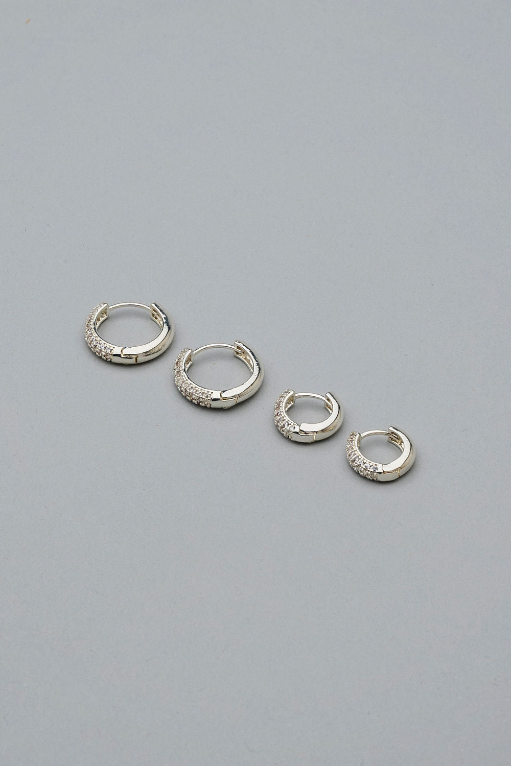 Double Set Hoops Silver