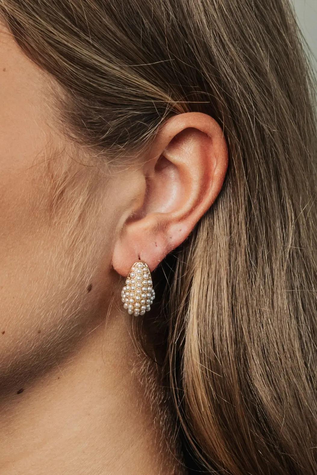 Drop Pearl Earrings Small