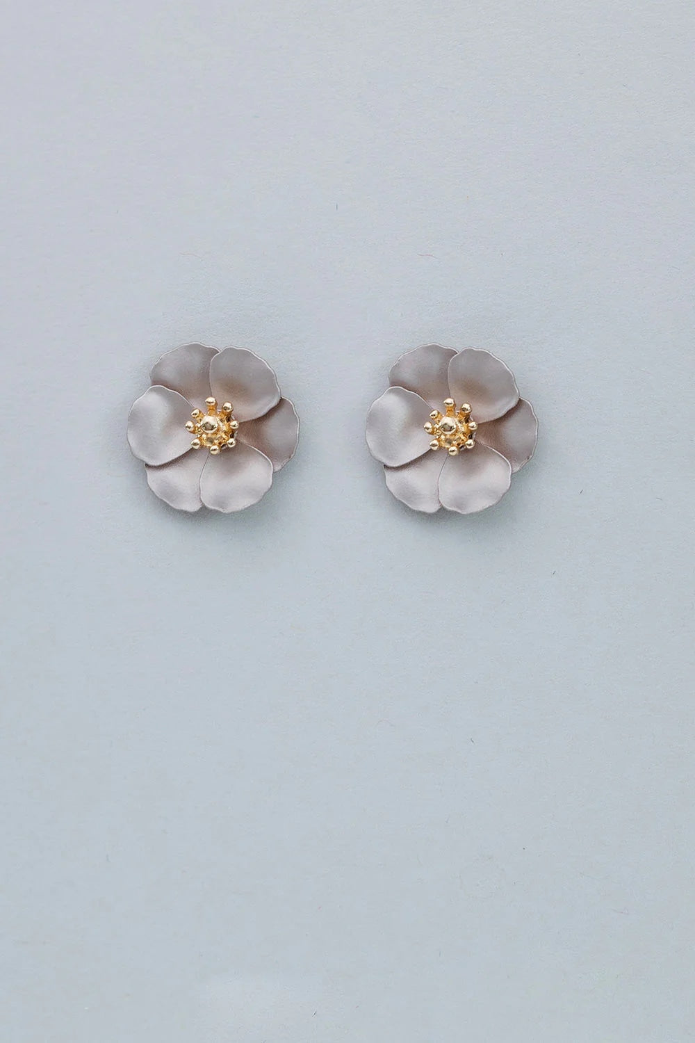 Flower Small Clip on Earrings