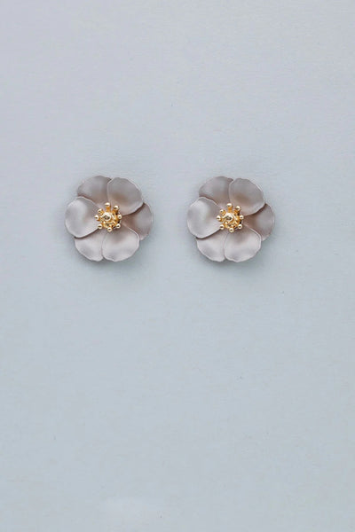 Flower Small Clip on Earrings