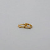 Gold Hoops Clear stone S