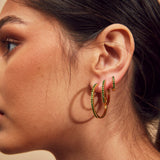 Emerald green hoops
