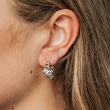 Hammered Hoops Silver