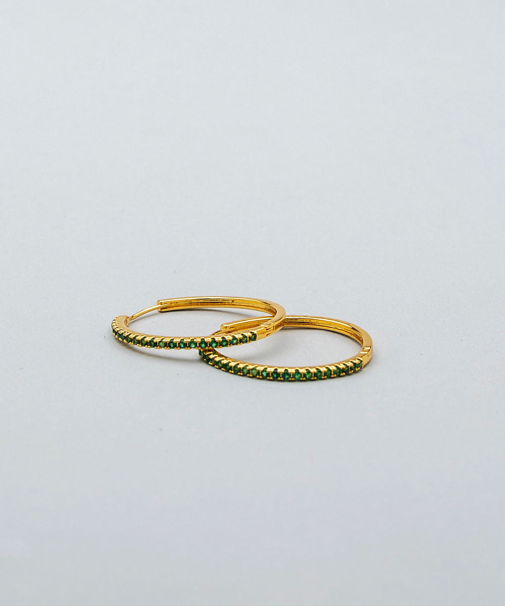 Emerald green hoops