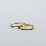 Emerald green hoops