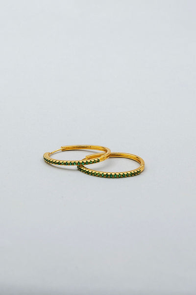 Emerald green hoops