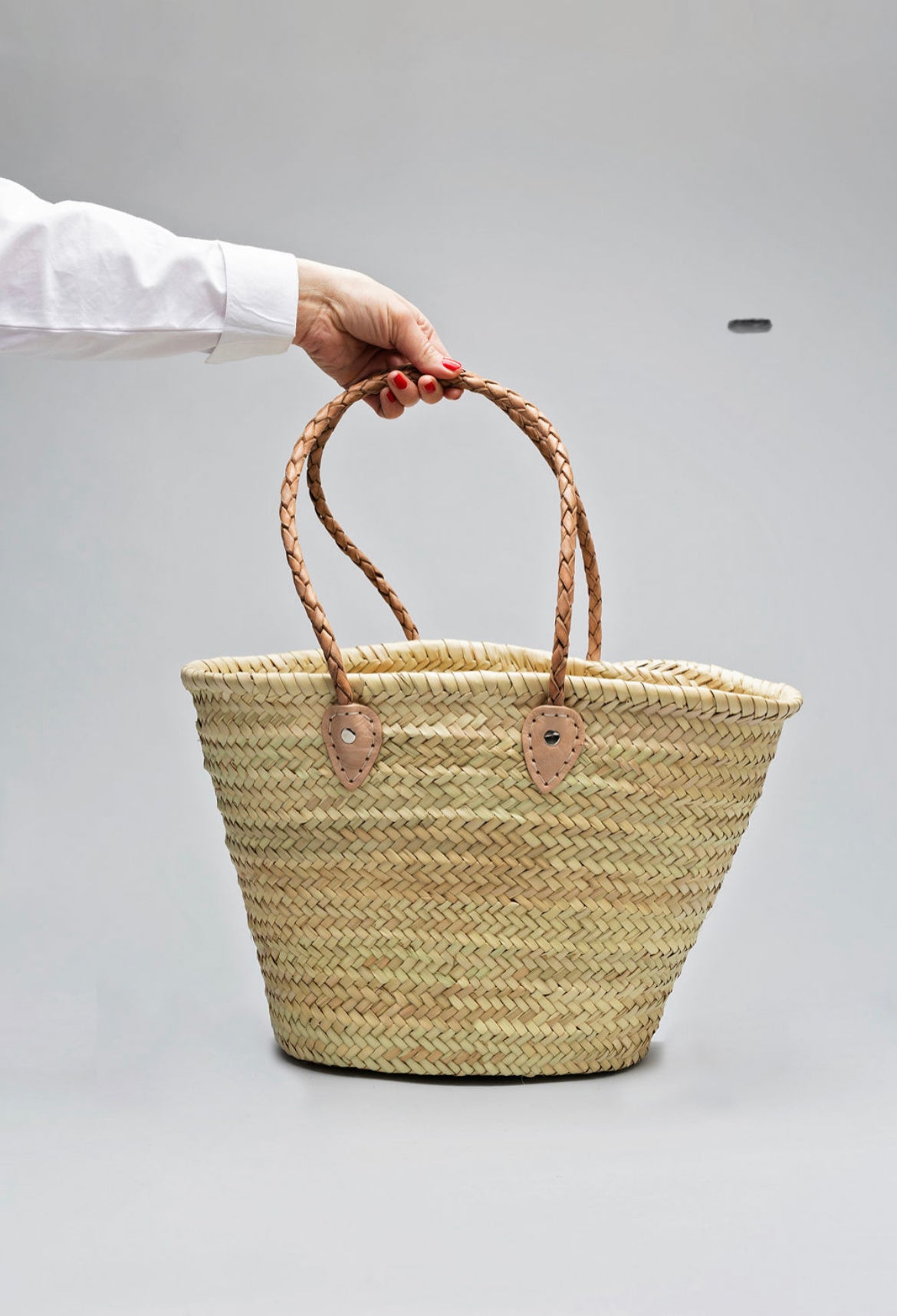 Straw Bag Classic L Nude