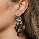 Leaf Big Stone Earrings