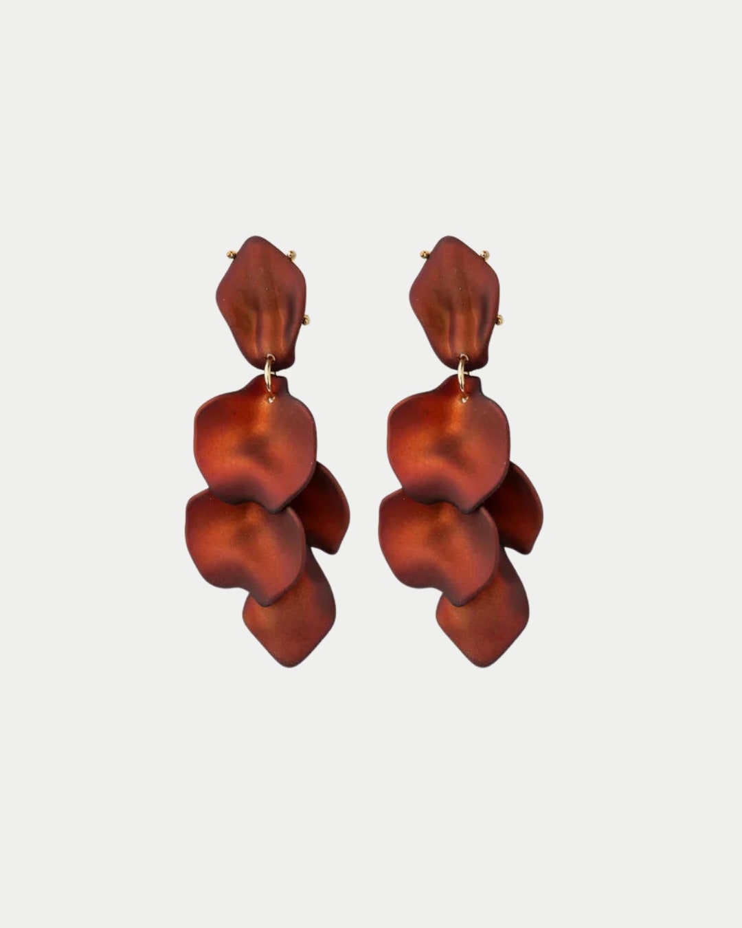 Leaf Earrings Metallic