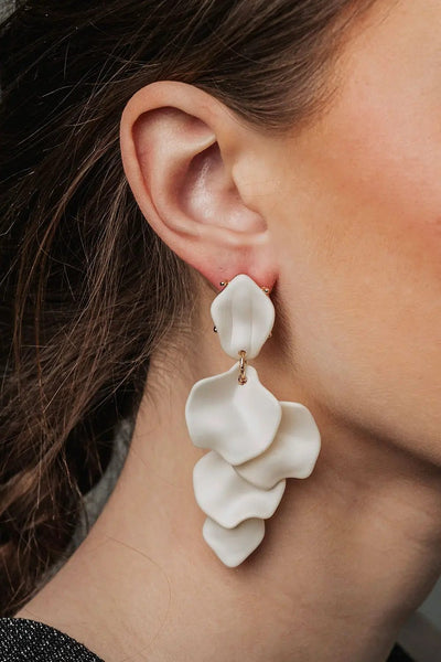 Leaf Earrings Pearl