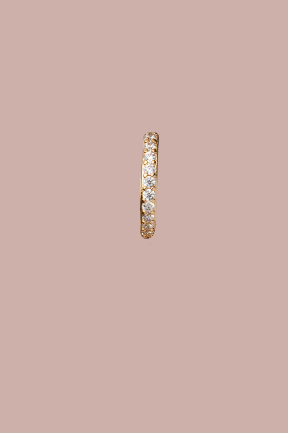 Amor's Hoop Clear Stone Gold