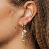 Pink Stone Earrings