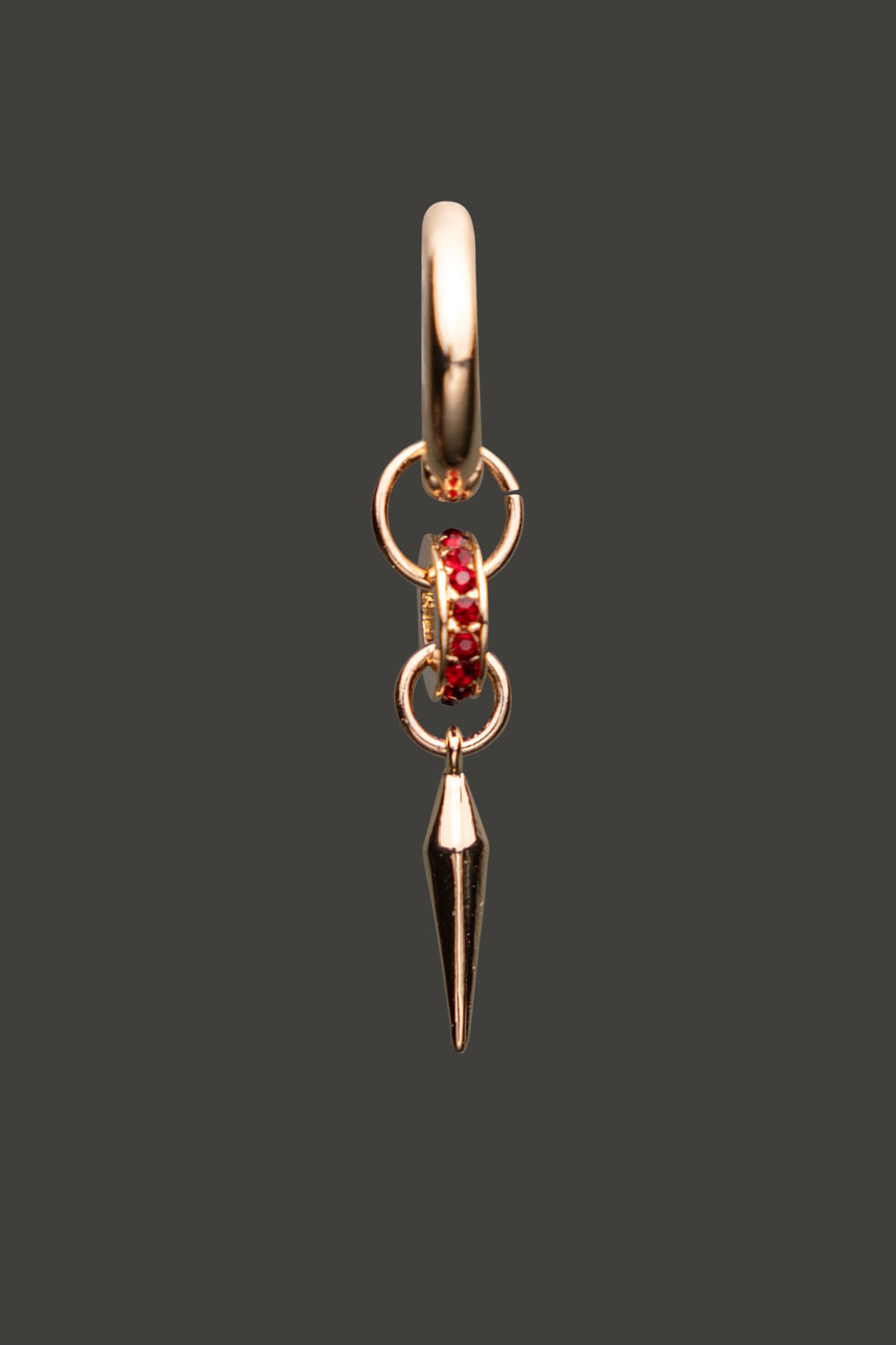 Shimmer Drop Earring Gold Red