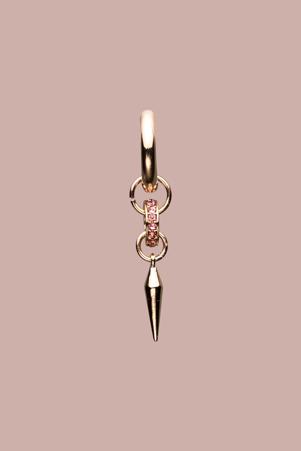 Shimmer Drop Earring Gold Light Pink