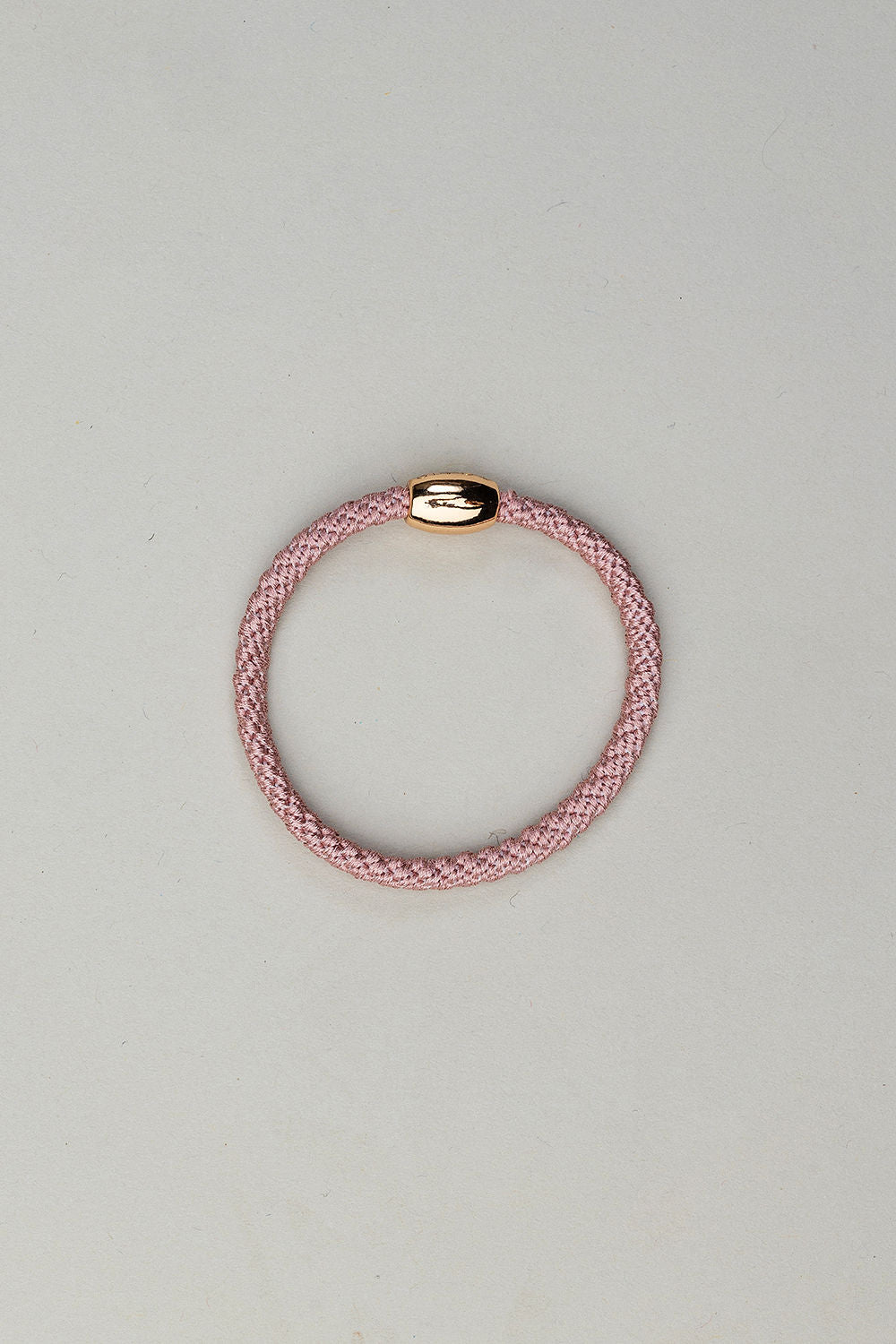 Elastic Hairband Thin Dusty Rose w Gold