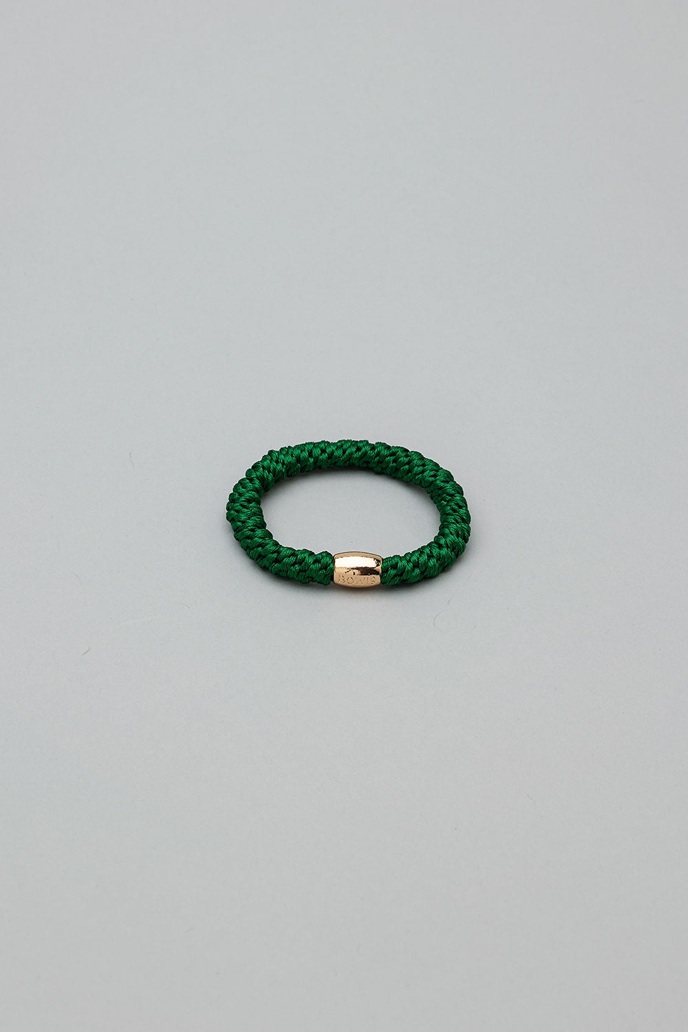 Elastic Hairband Green w Gold