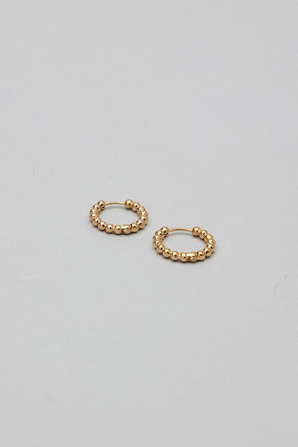 Gold Dot Creol Hoops