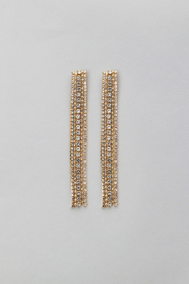 Strass Earrings Gold Paris