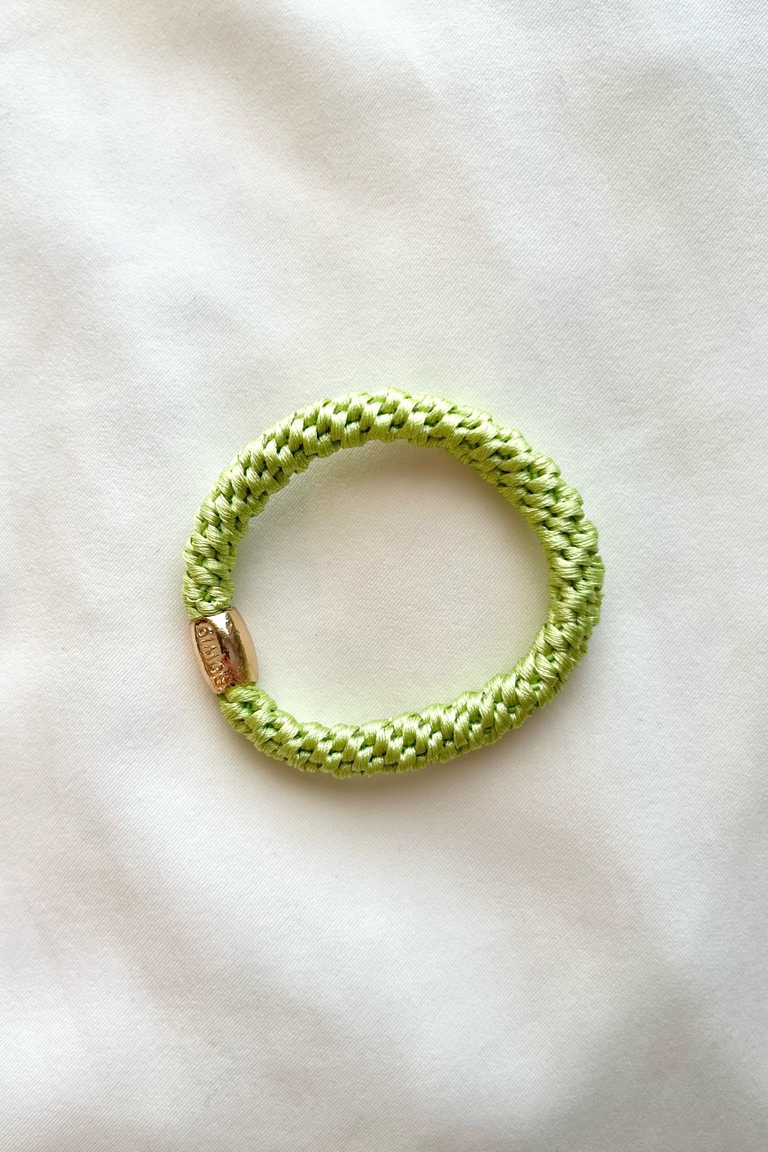 Hair Elastic Lime w Gold