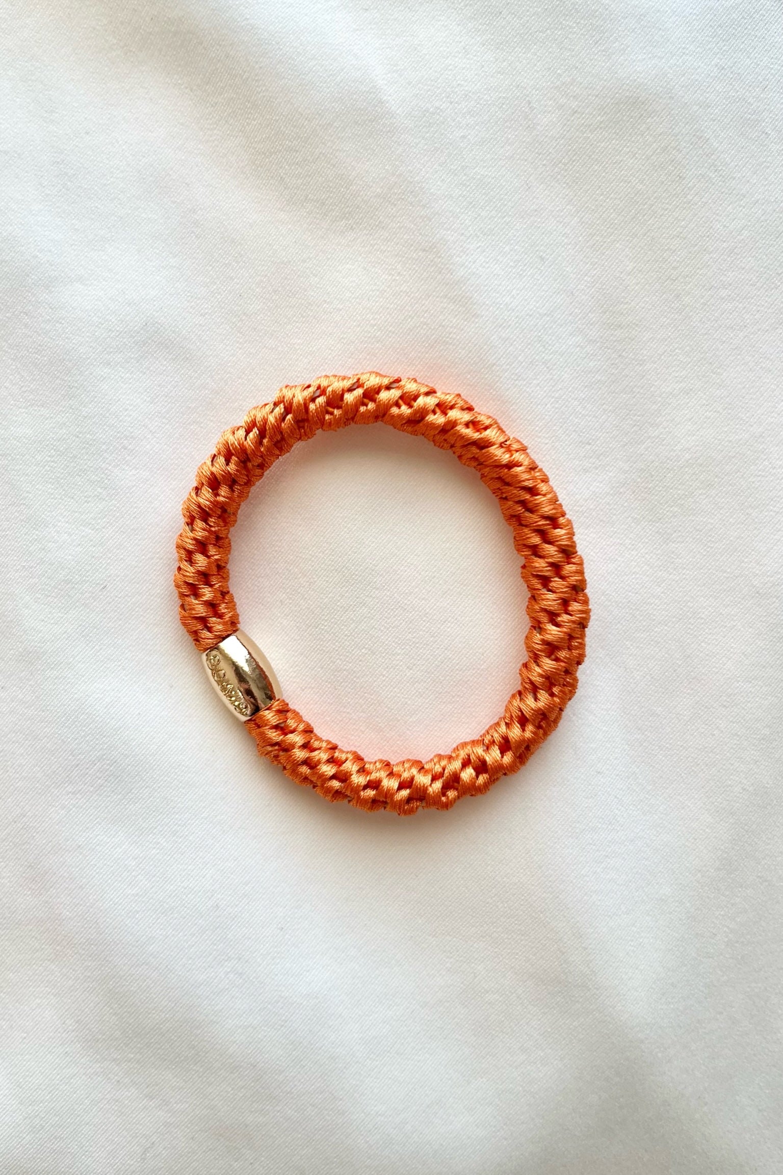 Elastic Hairband Orange w Gold